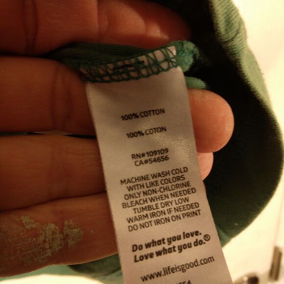 Life is Good tshirt mens M Medium green sloth take it slow crusher tee crew neck - Picture 7 of 8